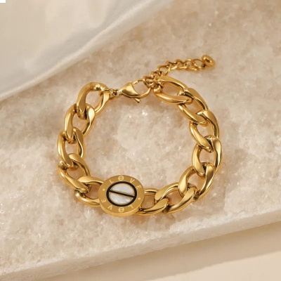 Pulsera ruedita love, acero inoxidable Bafy joyeria .