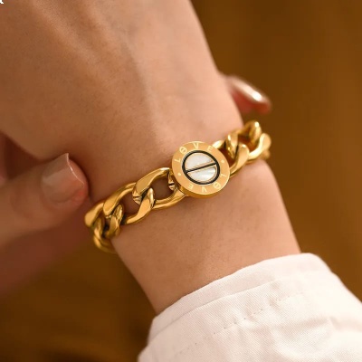 Pulsera ruedita love, acero inoxidable Bafy joyeria .