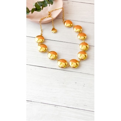 Collar burbujas jumbo, acero inoxidable, Bafy joyeria.